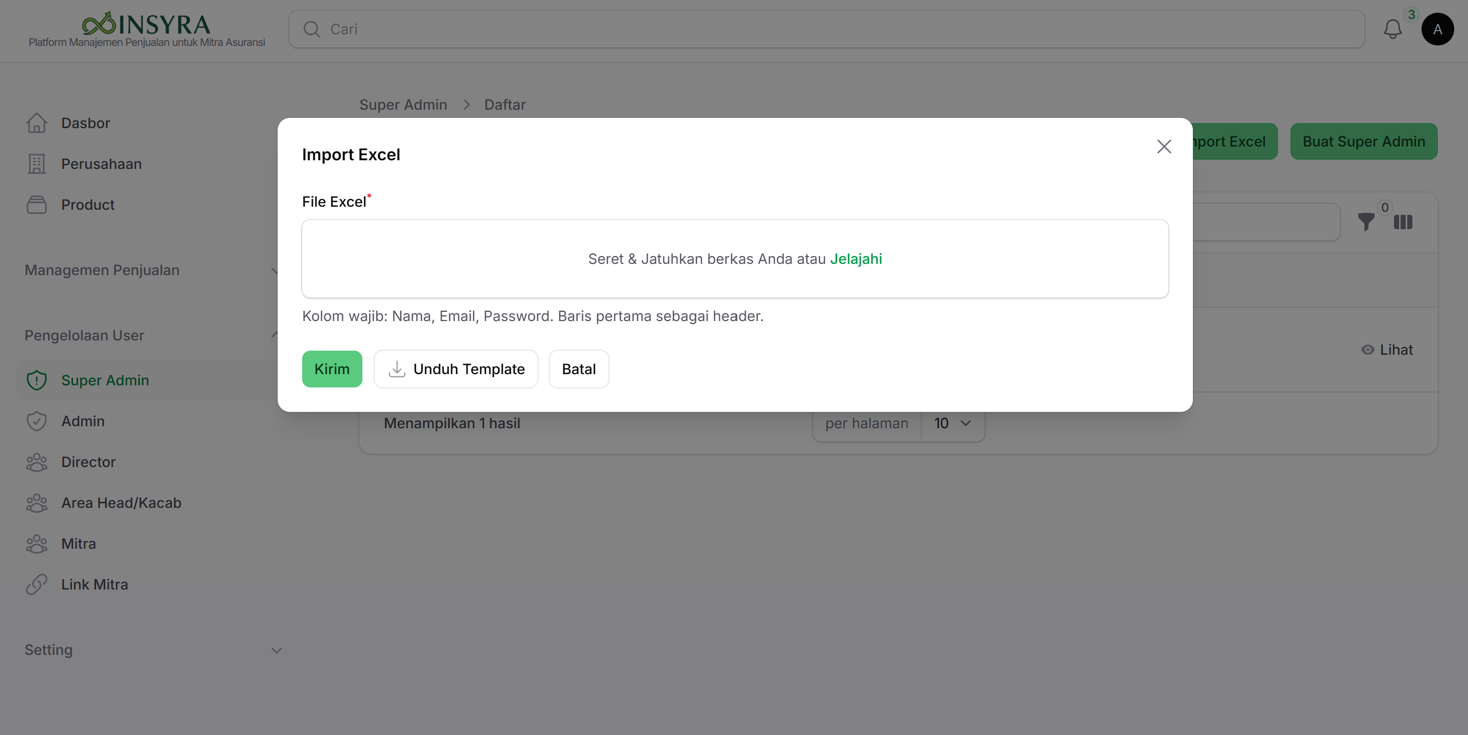 Form Import Excel